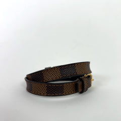 Louis Vuitton Ebene Damier Sign It Double-Wrap Bracelet