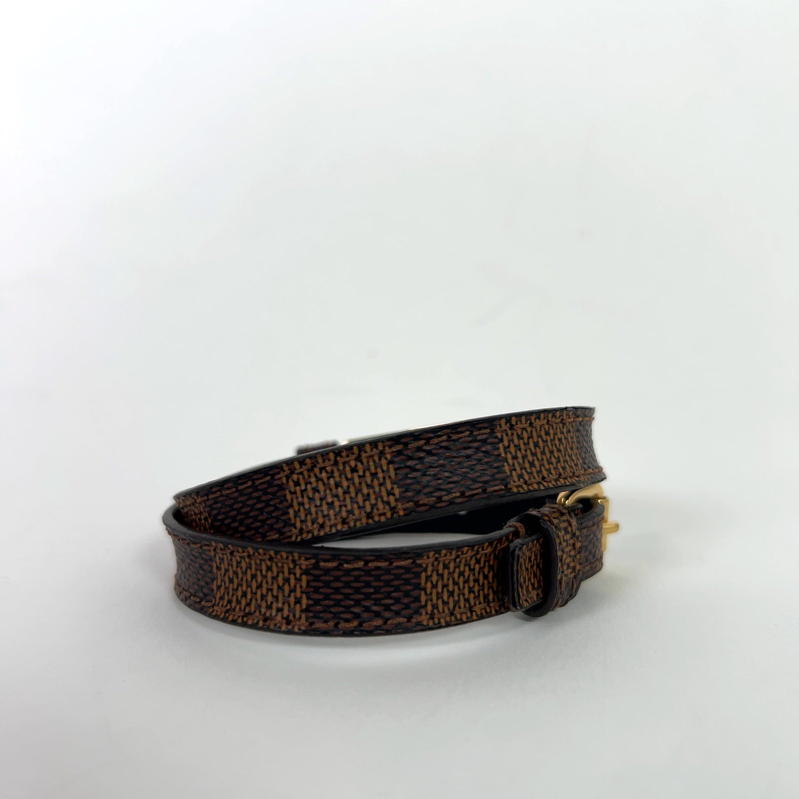 Louis Vuitton Ebene Damier Sign It Double-Wrap Bracelet