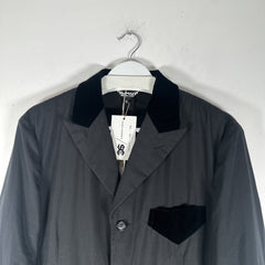 Comme Des Garcon Black Suede/Silk Black Multi-Pocket Outershirt Size XL