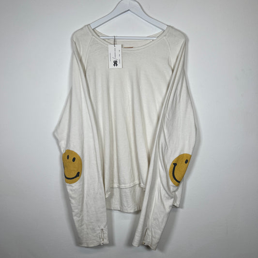 Kapital White Smiley LS Tee Sz 4