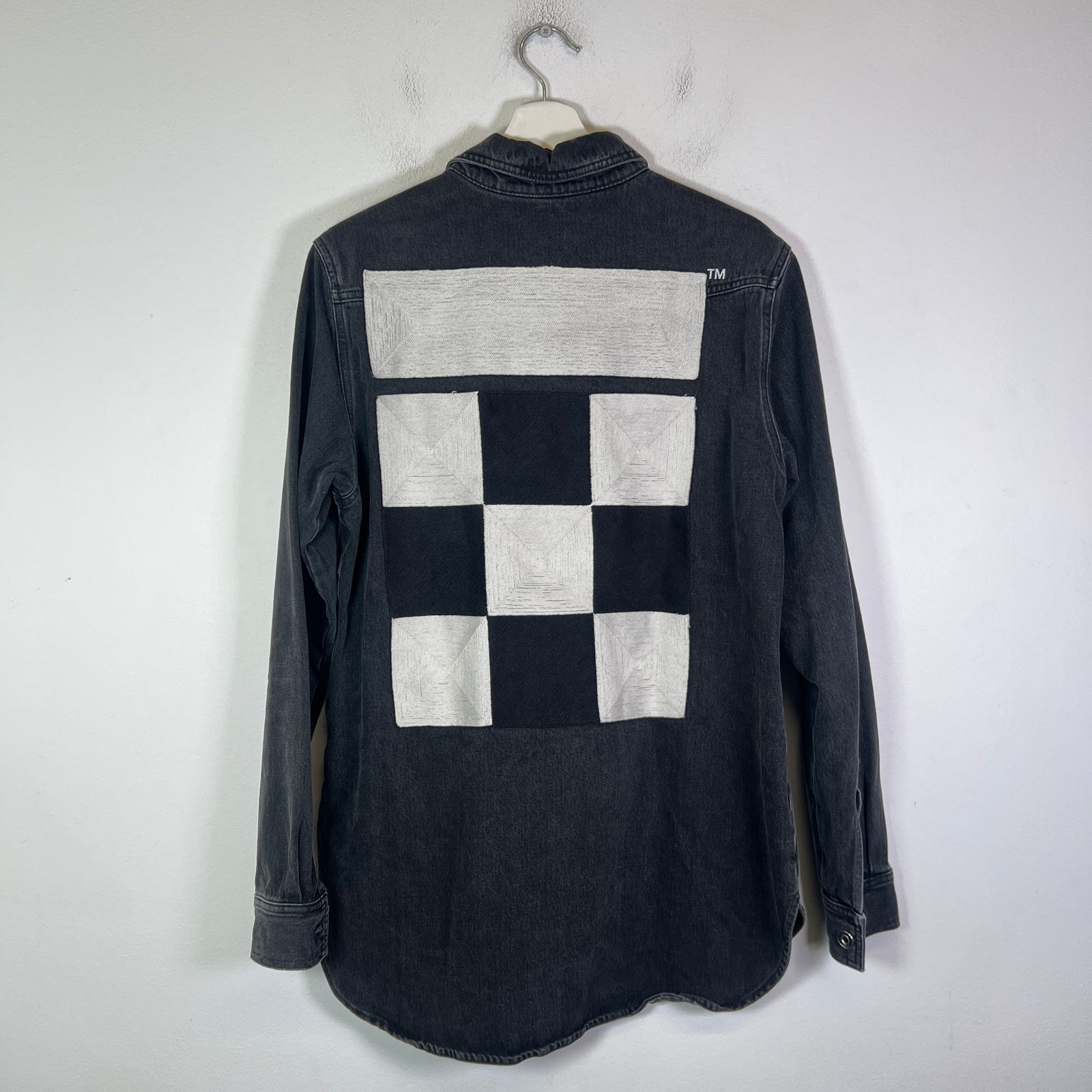 Off-White Checkered Denim Overshirt