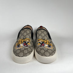 Gucci GG Tiger Print Slip On Sneakers Size 12