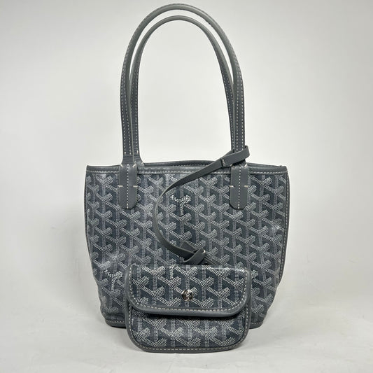 Goyard Grey Reversible Mini Anjou Tote Bag