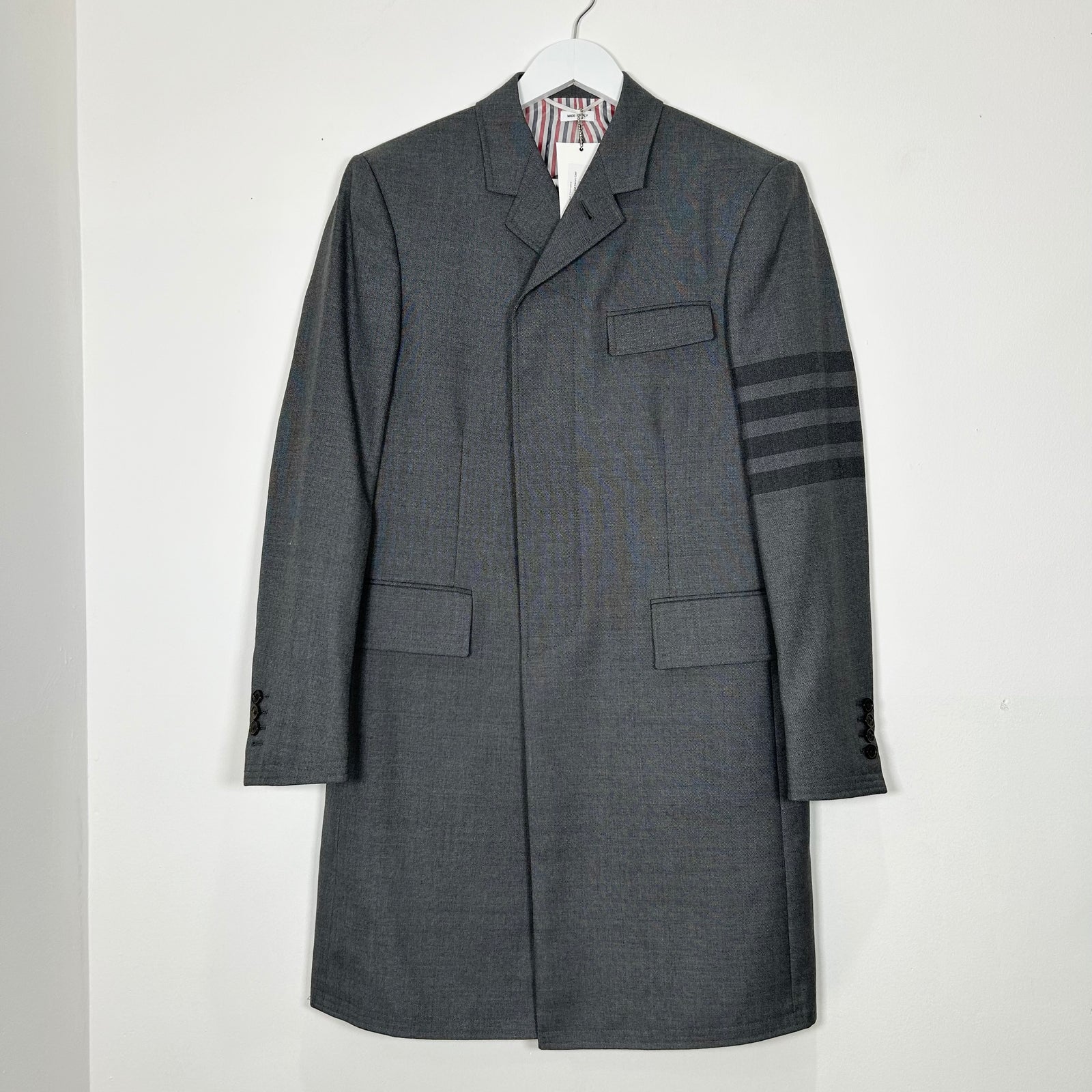Thom Browne Grey Suit Trench Coat