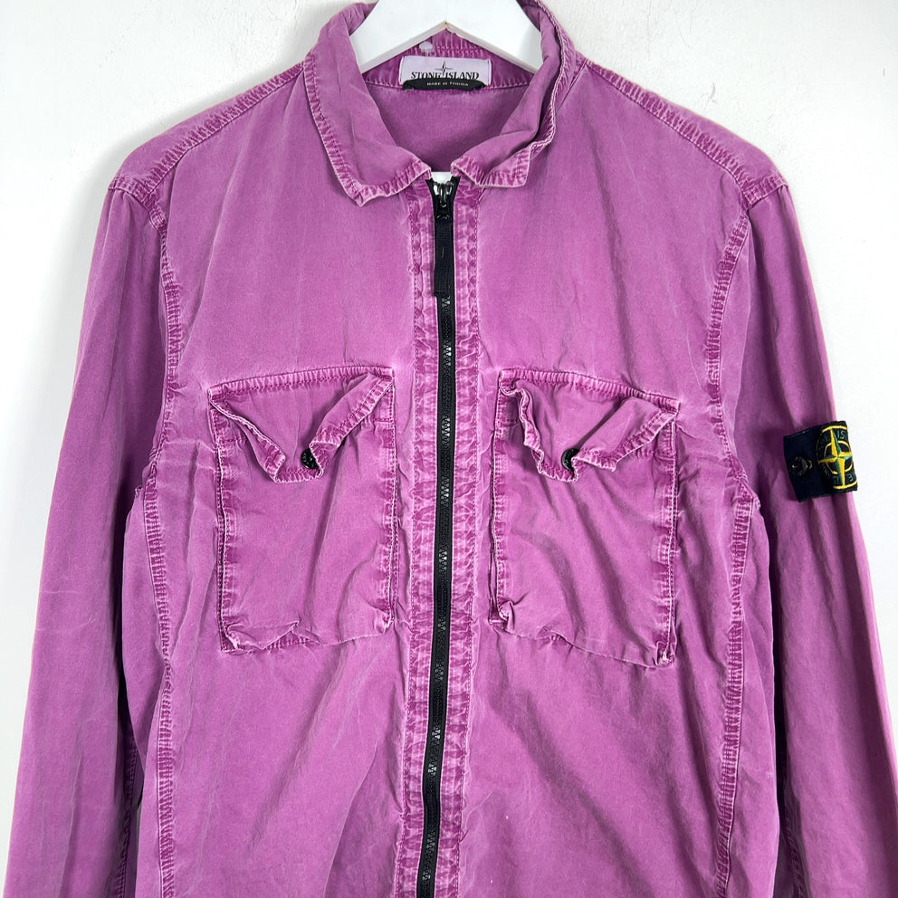 Stone Island Faded 2-Pocket Zip-Up Jacket