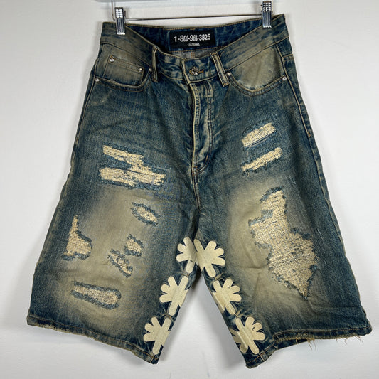 Lostshdws Distressed Denim Shorts Size 32