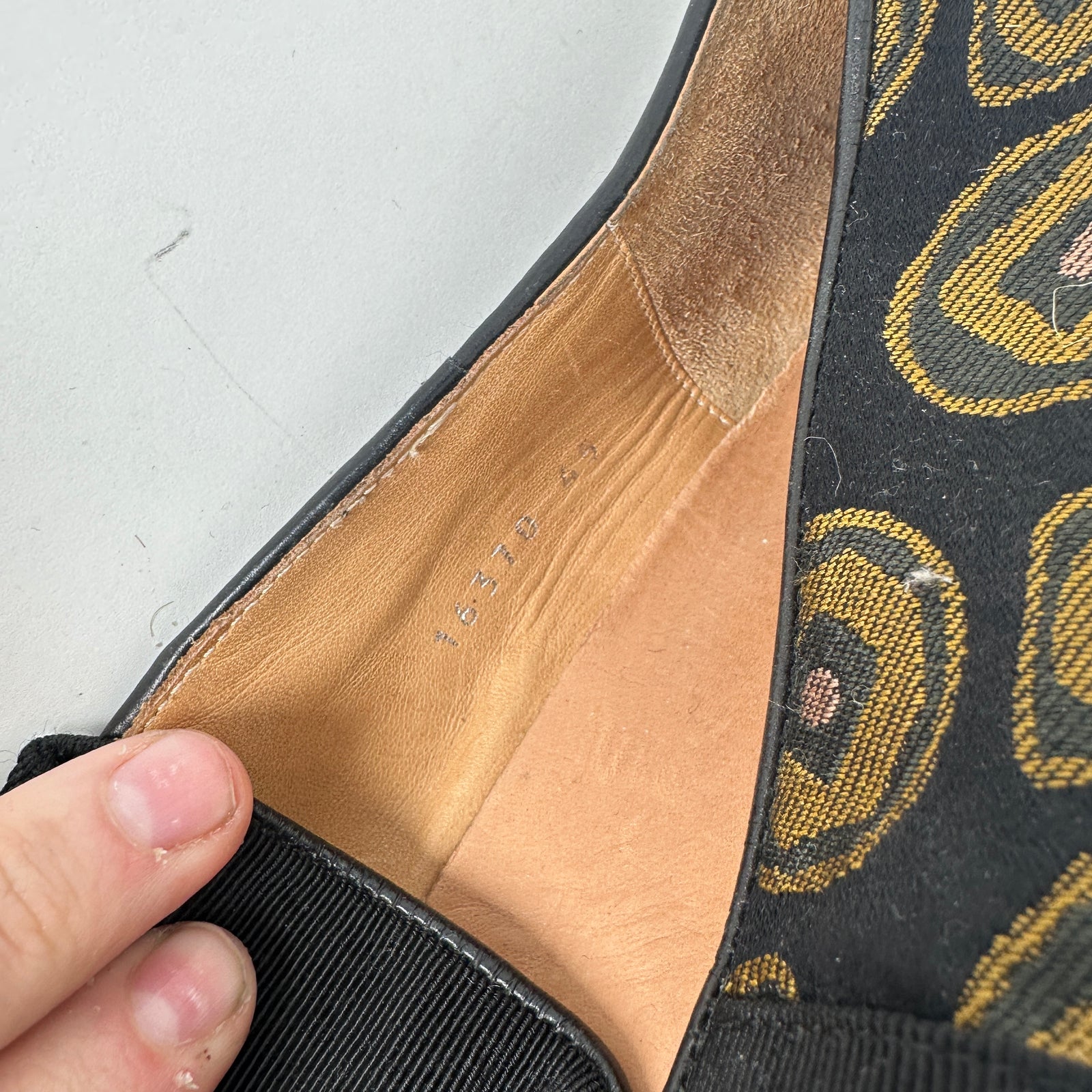 Dries Van Noten Gold Circle Slip-On Sneaker Size 12