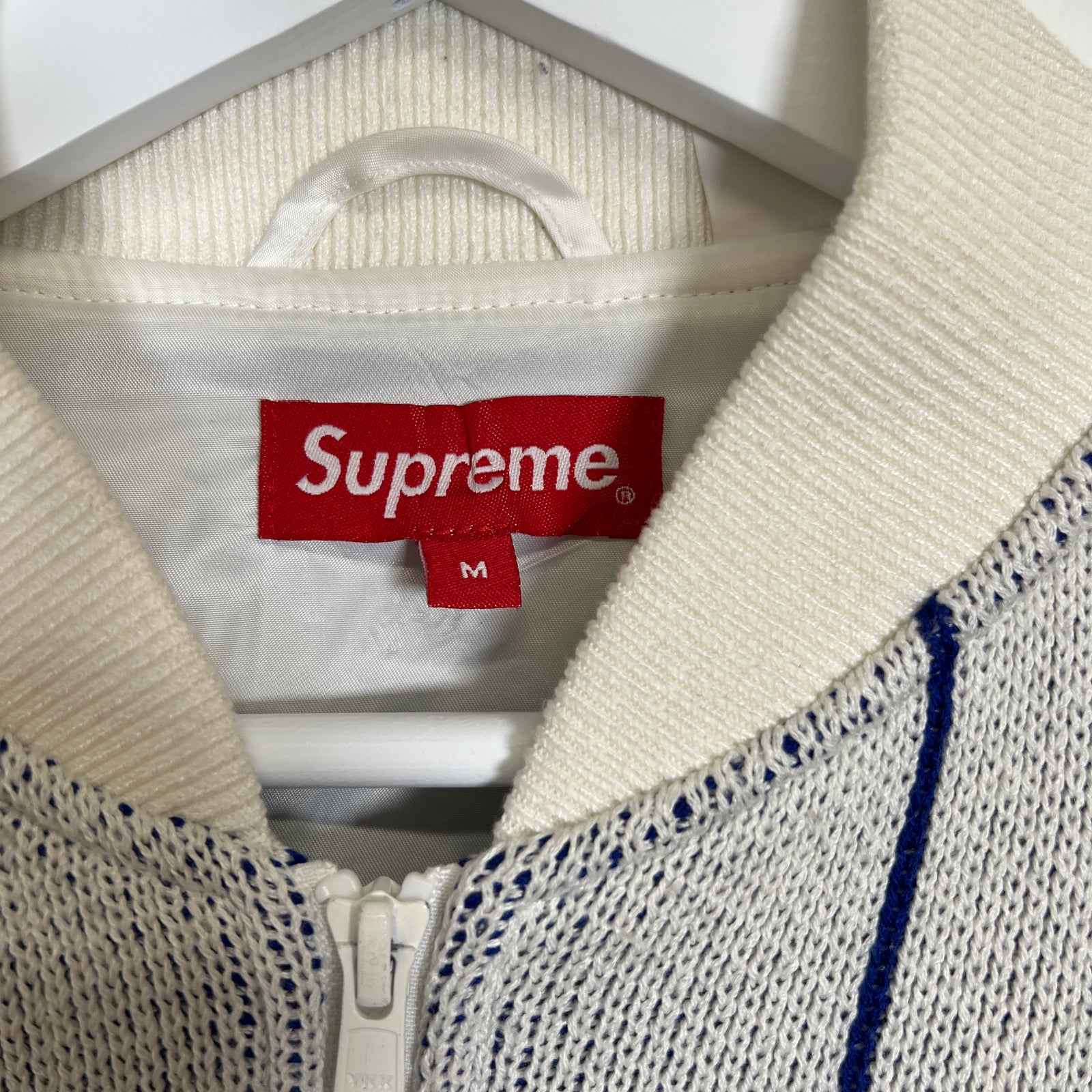 Supreme Pinstripe Knit Varsity Size M