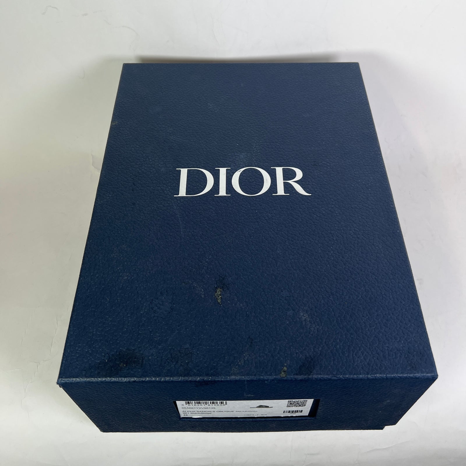 Dior Black/Beige Oblique Alpha Sandals Size 45