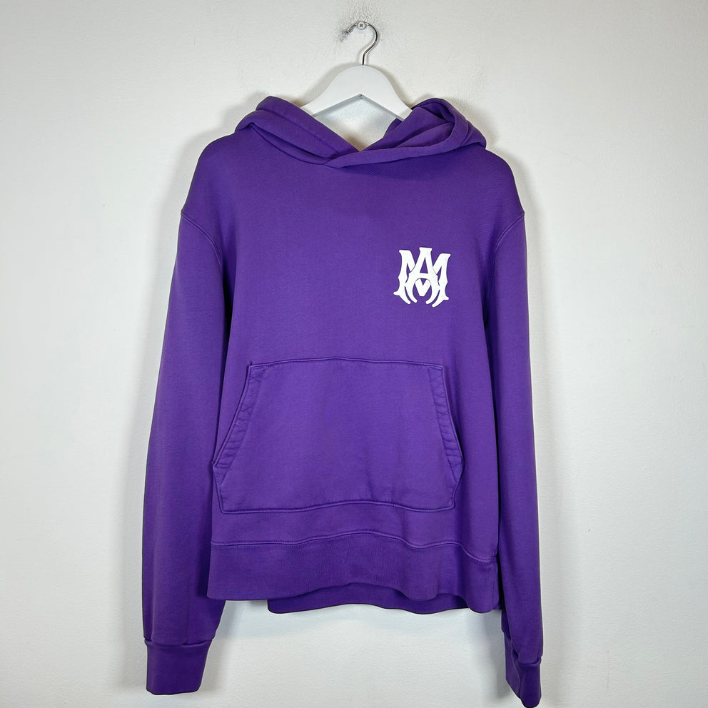 Amiri Purple MA Logo Hoodie Size L
