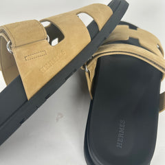 Hermes Chyphre Brown Suede Sandals Size 42.5