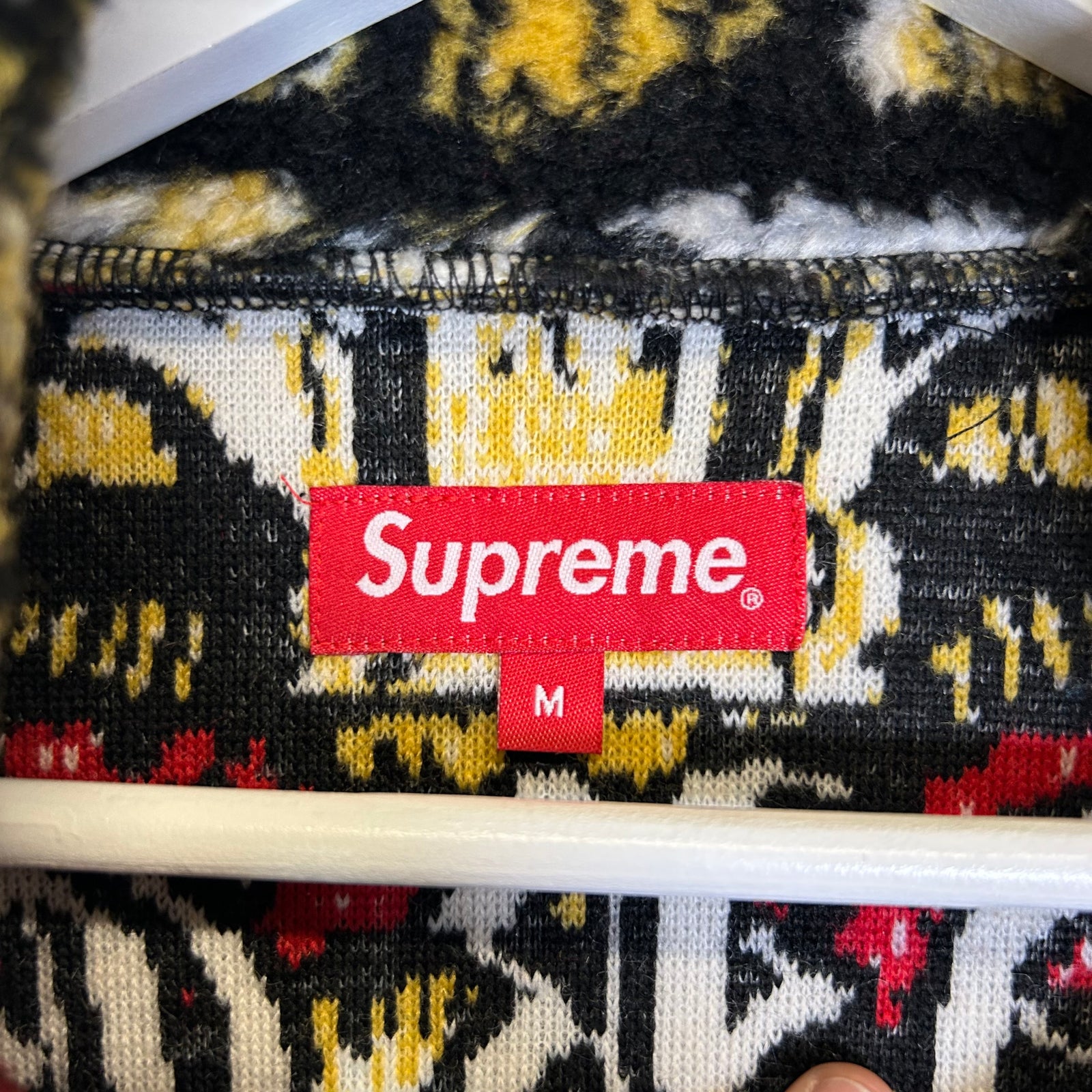 Supreme Multicolor Saint Michael Fleece Jacket Size M