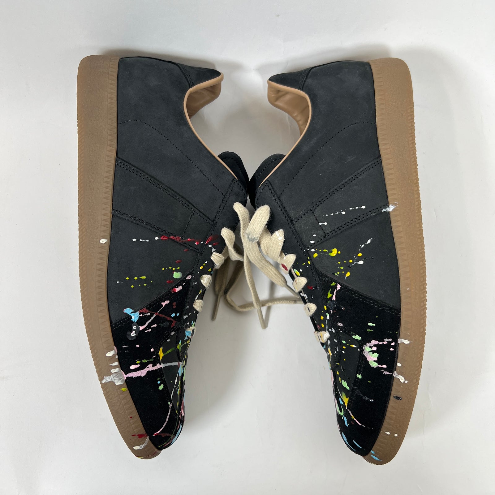 Maison Margiela Black Paint Splatter Gats Size 41
