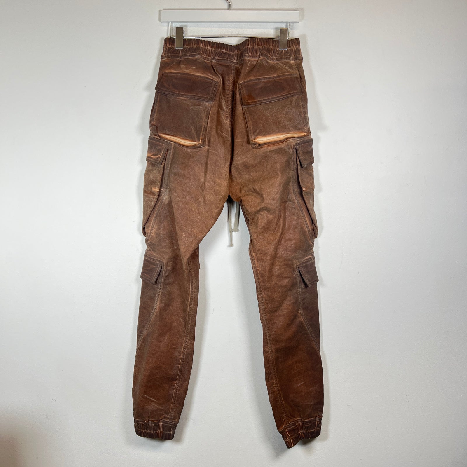 Rick Owens Henna Brown Mastodon MegaCargo Joggers Size S