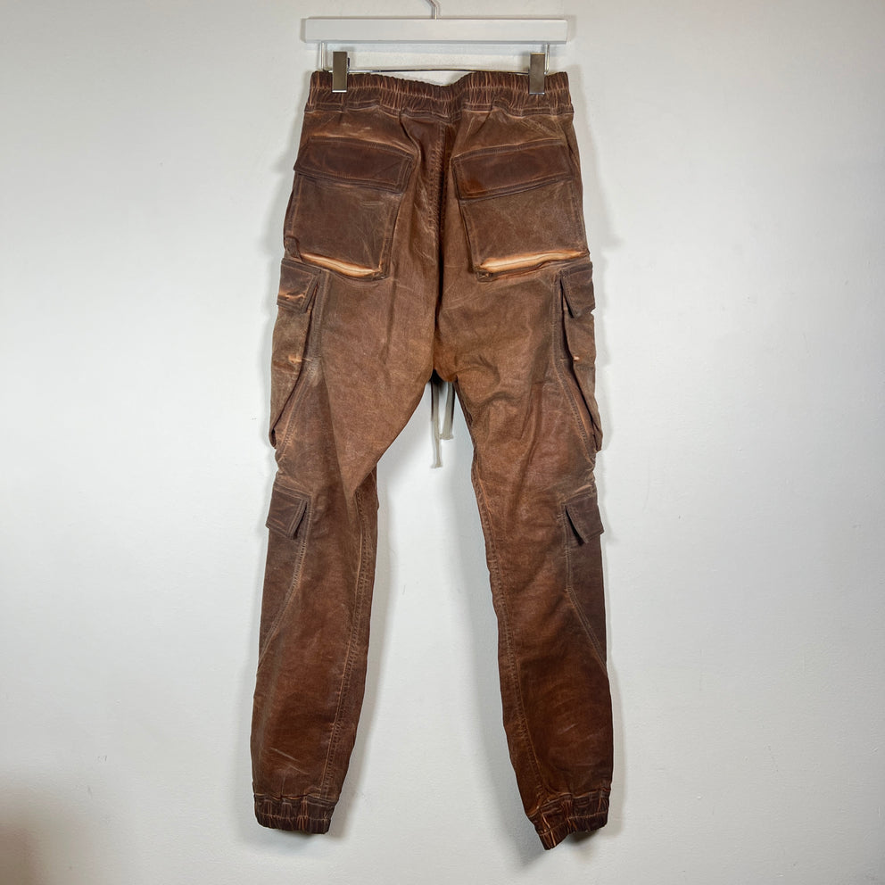 Rick Owens Henna Brown Mastodon MegaCargo Joggers Size S