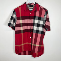 Burberry Red Plaid Shirt Size 2XL