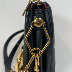 Louis Vuitton Black Lambskin Embossed Coussin BB Bag