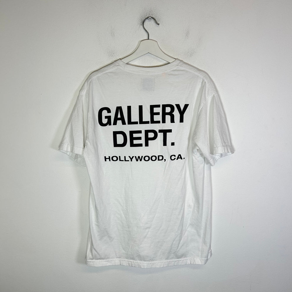 Gallery Dept White/Black Souvenir Logo T-Shirt Size M