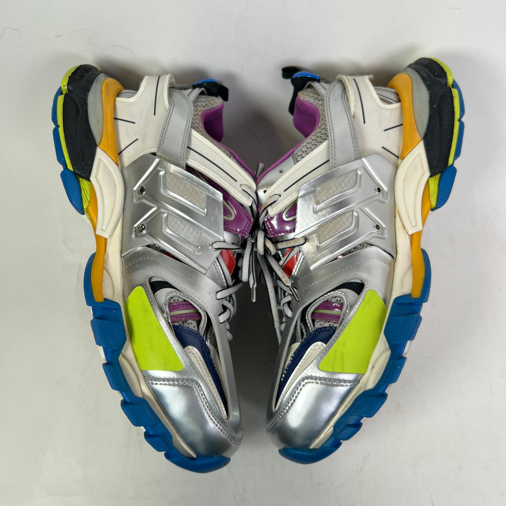 Balenciaga Metallic Silver Multicolor Track Sneaker