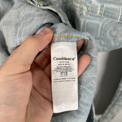 Casablanca Monogram Lightwash Denim Jacket Size S