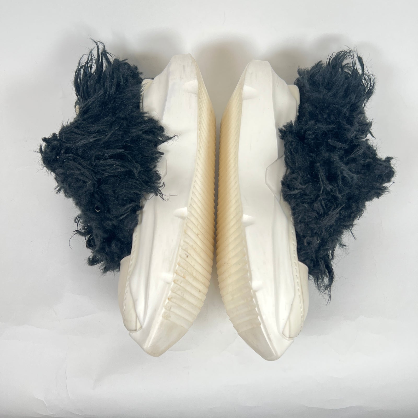 Rick Owens Black/White Fur Abstact Ramones Size 41