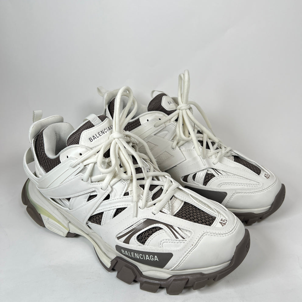Balenciaga White/Brown Track Sneaker Size 45