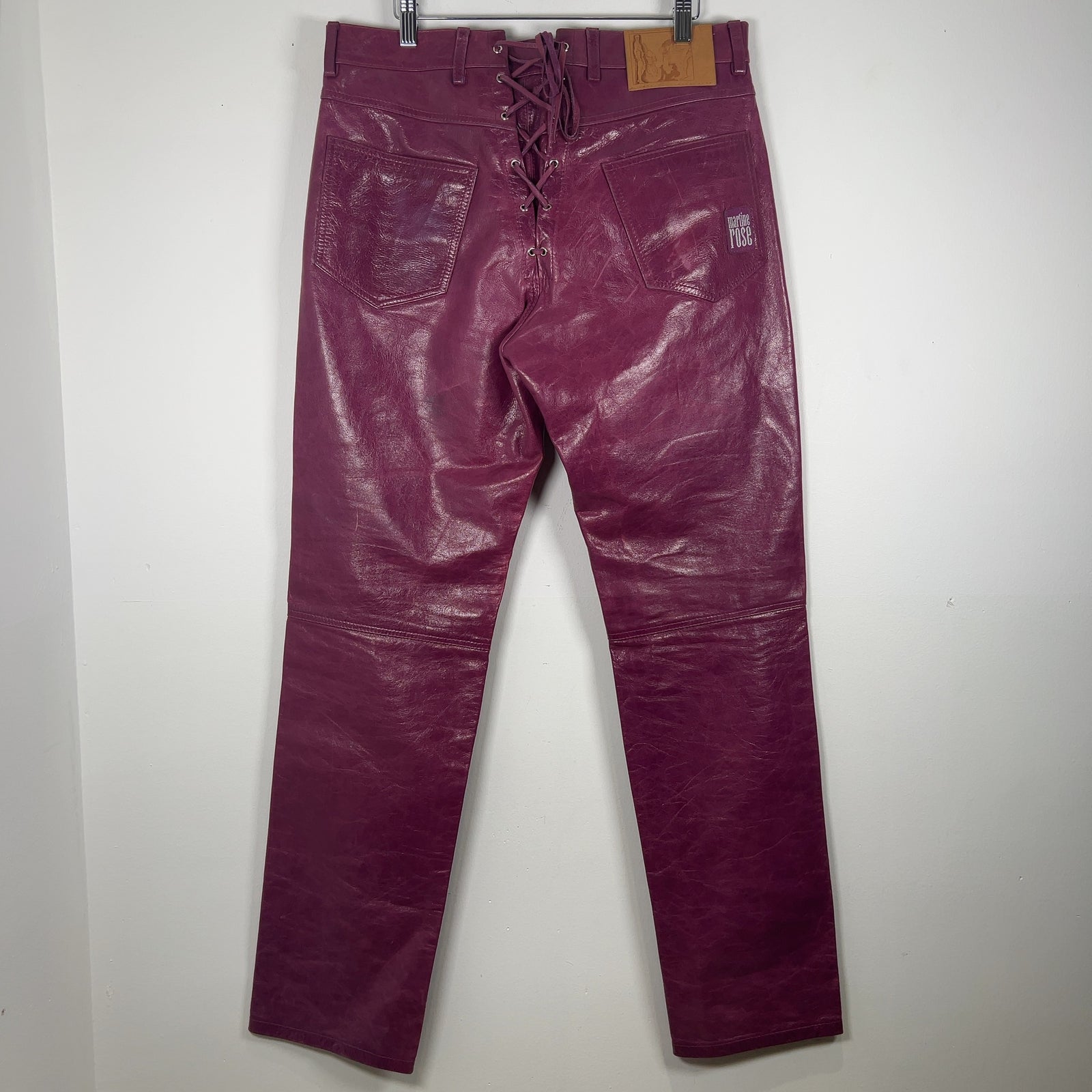 Martine Rose Leather Laced Pants