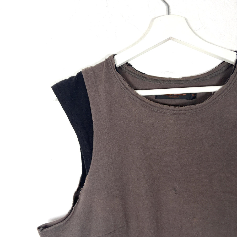 Undercover SS03 Scab Afghan Patch Hmong Ethnic Embroidered Sleeveless T-Shirt