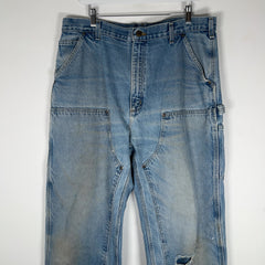 Carhartt Vintage Distressed Denim Double Knee Carpenter Jeans