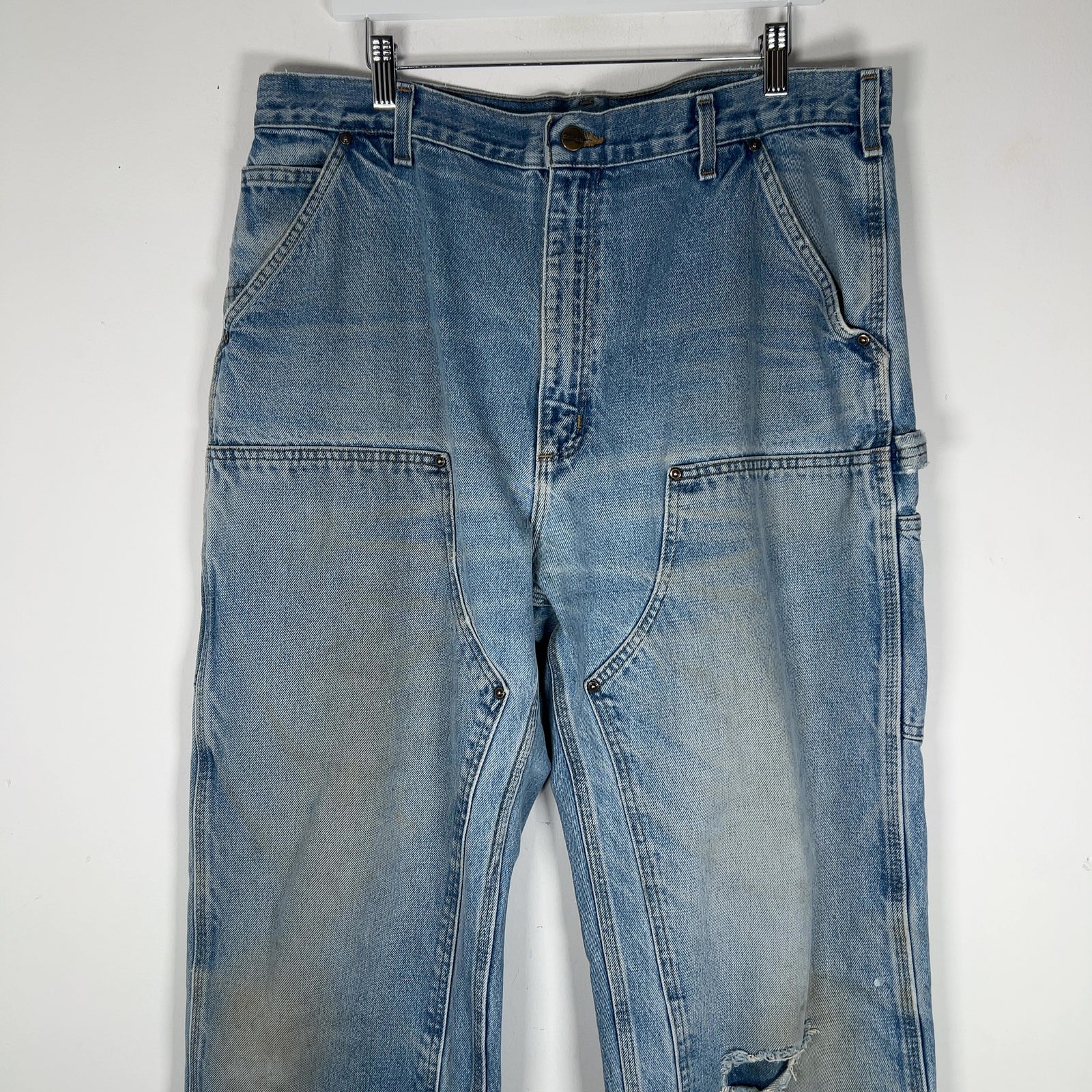 Carhartt Vintage Distressed Denim Double Knee Carpenter Jeans