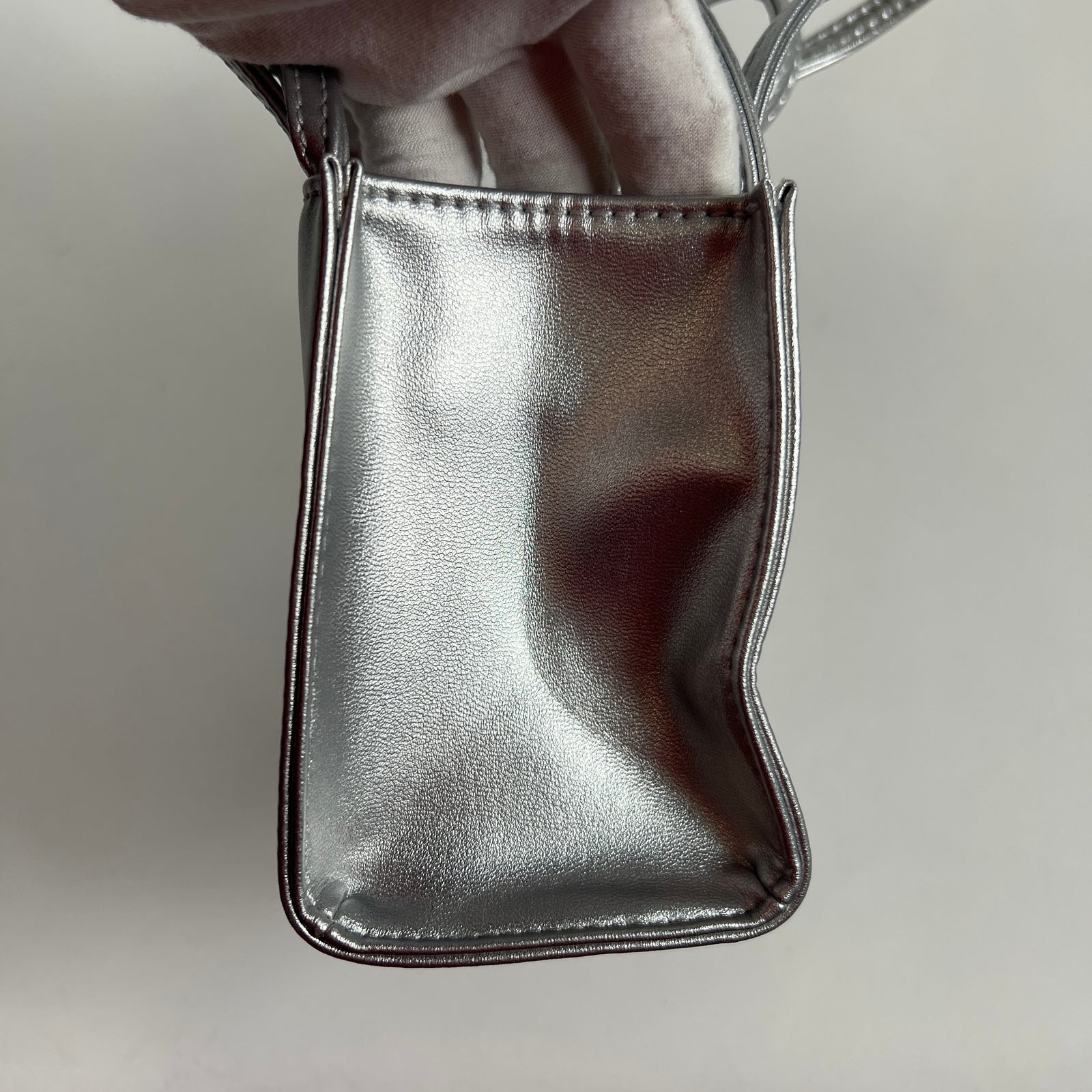 Telfar Metallic Silver Small Purse