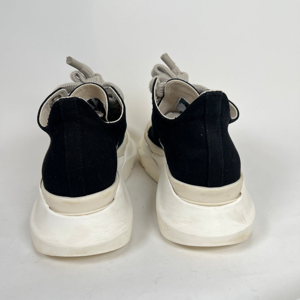 Rick Owens Drkshdw Black/Milk Abstract Jumbolace Ramones Size 42.5