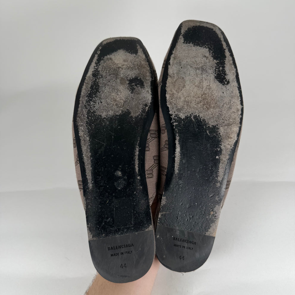 Balenciaga Cozy Brown 'BB' Mules Size 11