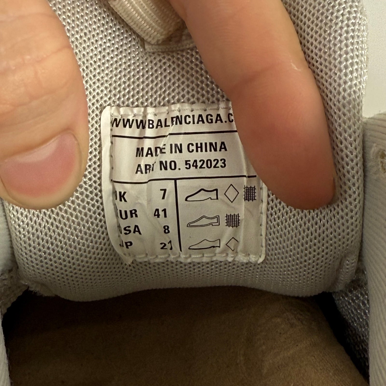 Balenciaga Triple White Track Sneakers Size 41