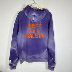 Gallery Dept Purple Sun Faded French Logo Zip-Up Hoodie Size M