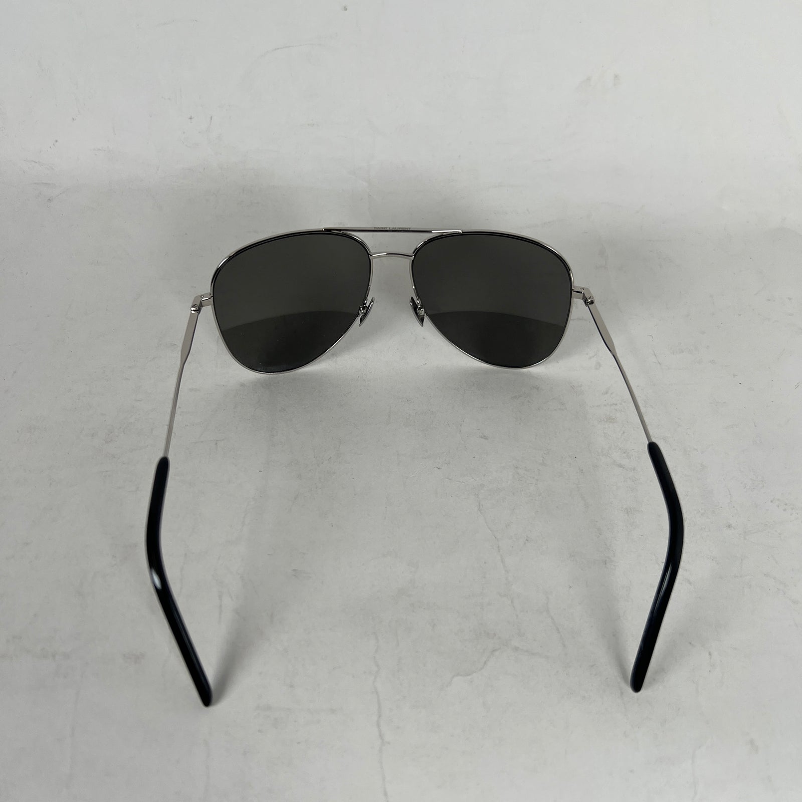 Saint Laurent Black Tinted Aviator Sunglasses