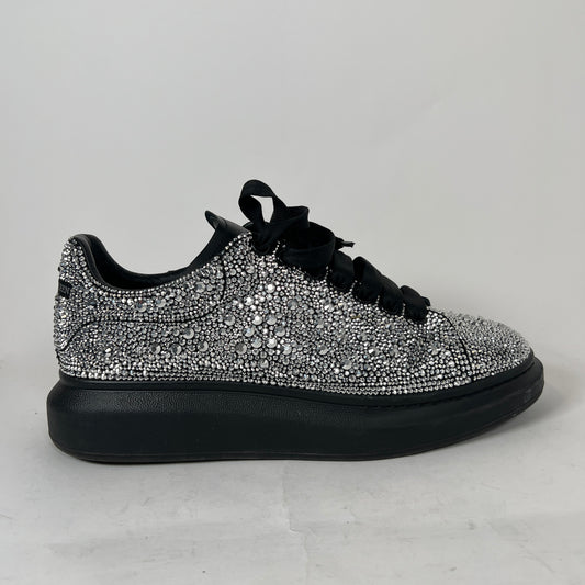 Alexander McQueen Black/Silver Crystal Sneaker Size 43