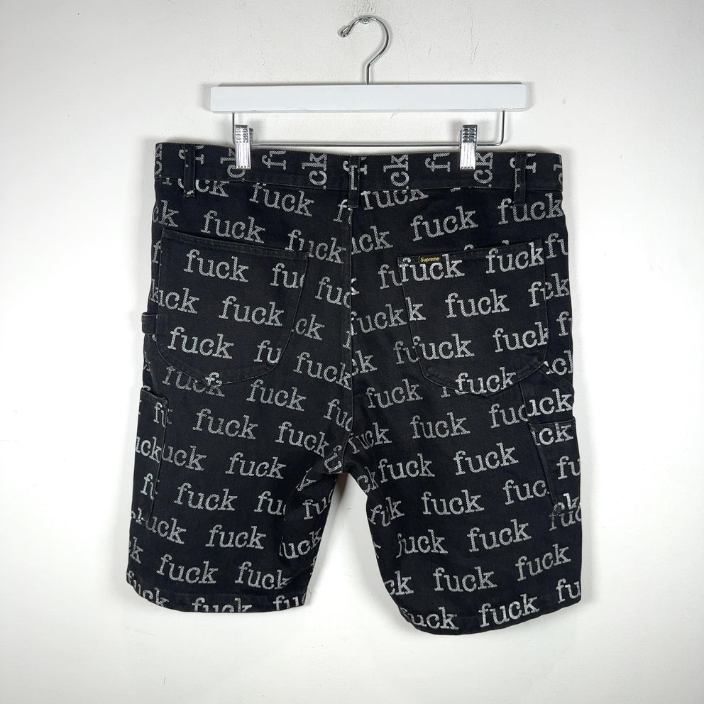 Supreme Fuck Denim Shorts