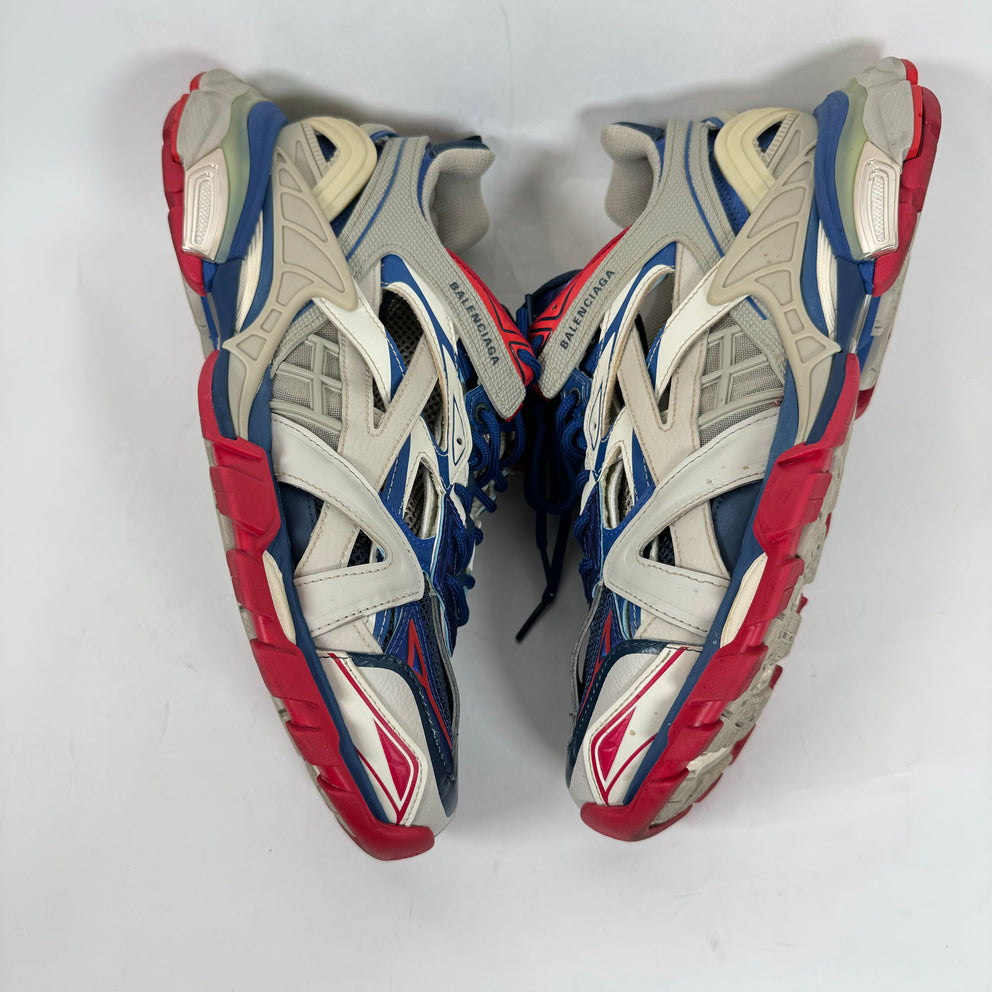Balenciaga Blue/Red Track 2 Sneakers Size 45