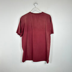 Off-White Burgundy Logo T-Shirt Size L
