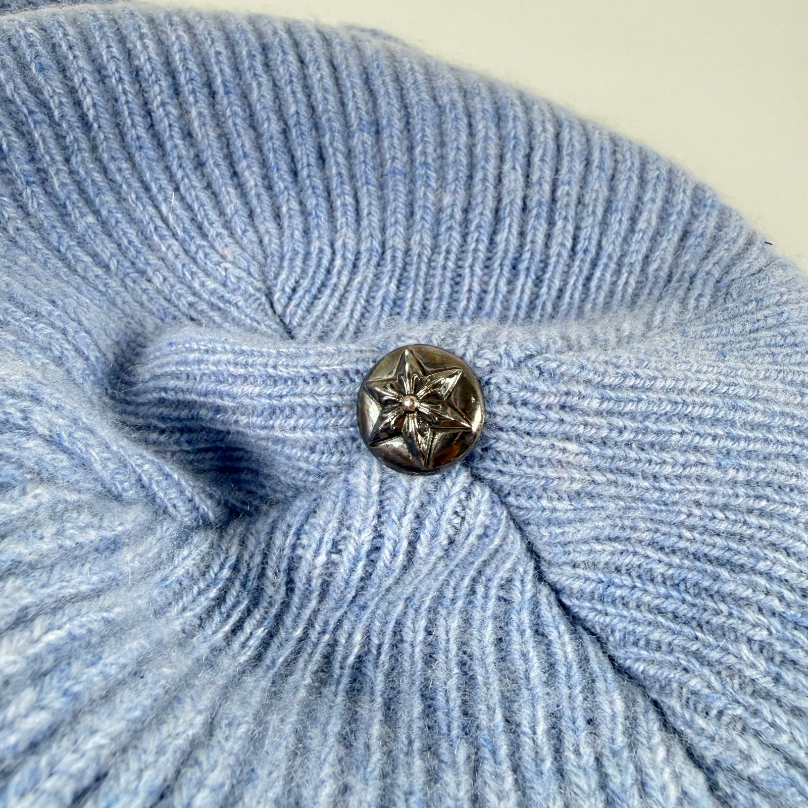 Chrome Hearts 'Big Daddy' Cashmere Aspen Baby Blue Beanie