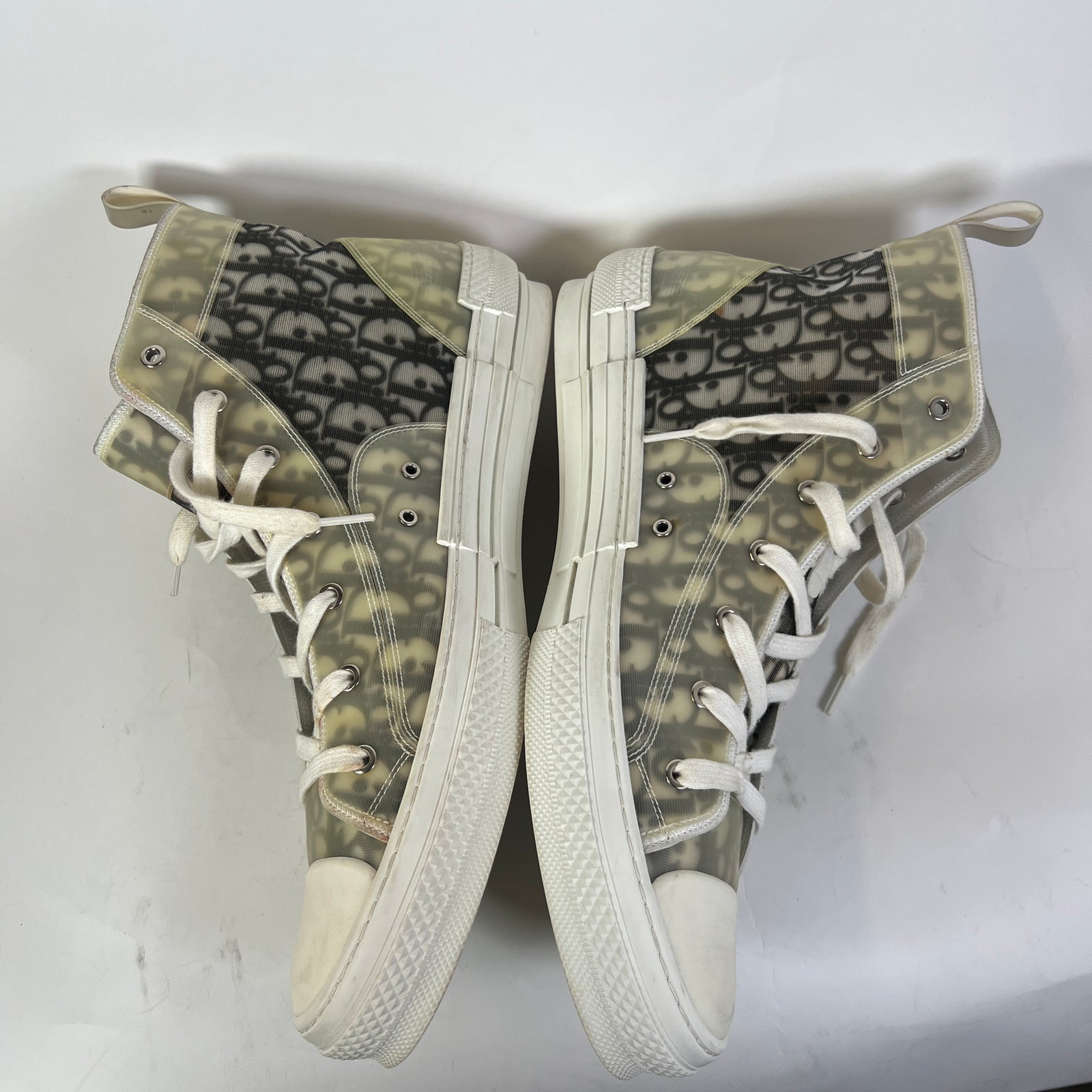 Dior B23 Black/White Oblique High-Top Sneaker Size 51