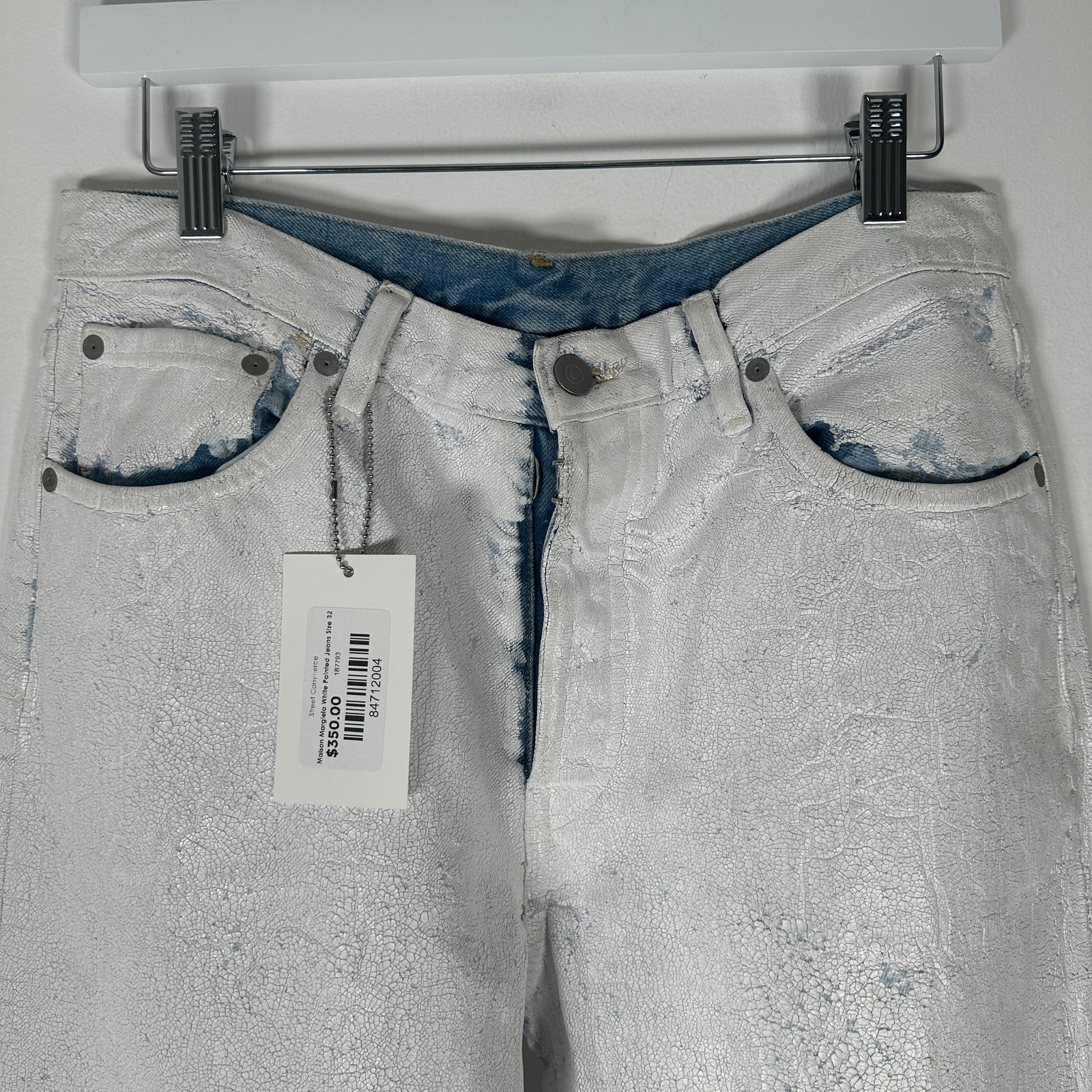Maison Margiela White Painted Jeans Size 32