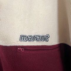 Isabel Marant Beige/Maroon Quarter Zip Size S