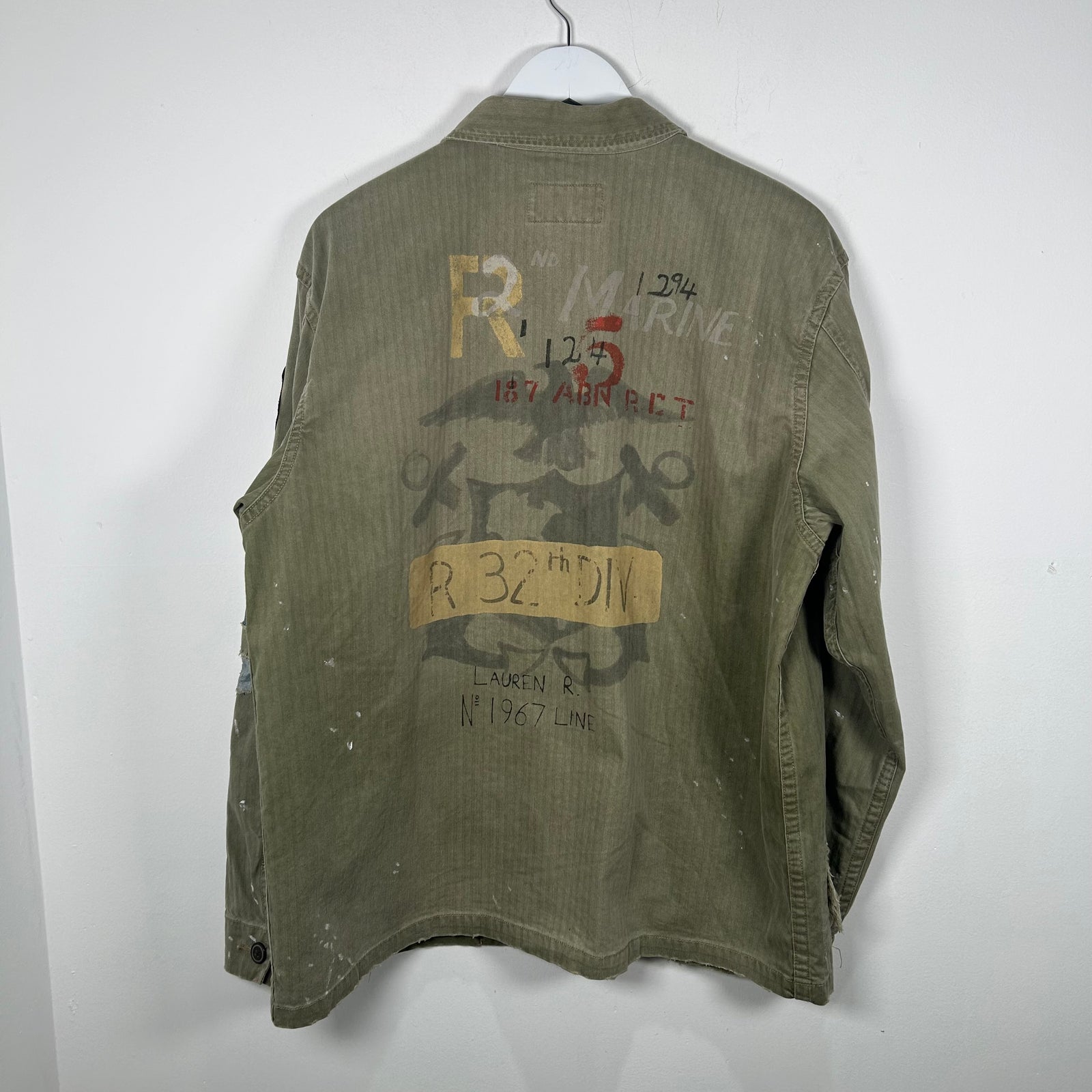 Ralph Lauren Herringbone Field Patch Jacket Size L