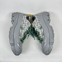 Burberry Grey/Green Check Arthur Sneaker Size 44