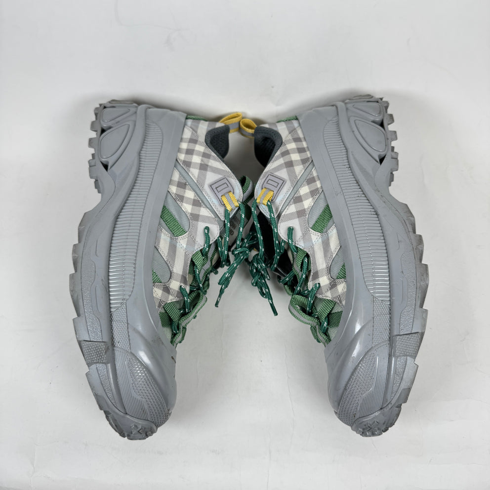 Burberry Grey/Green Check Arthur Sneaker Size 44