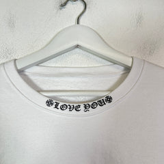 Chrome Hearts White 'Love You' Floral Crewneck Size XXL