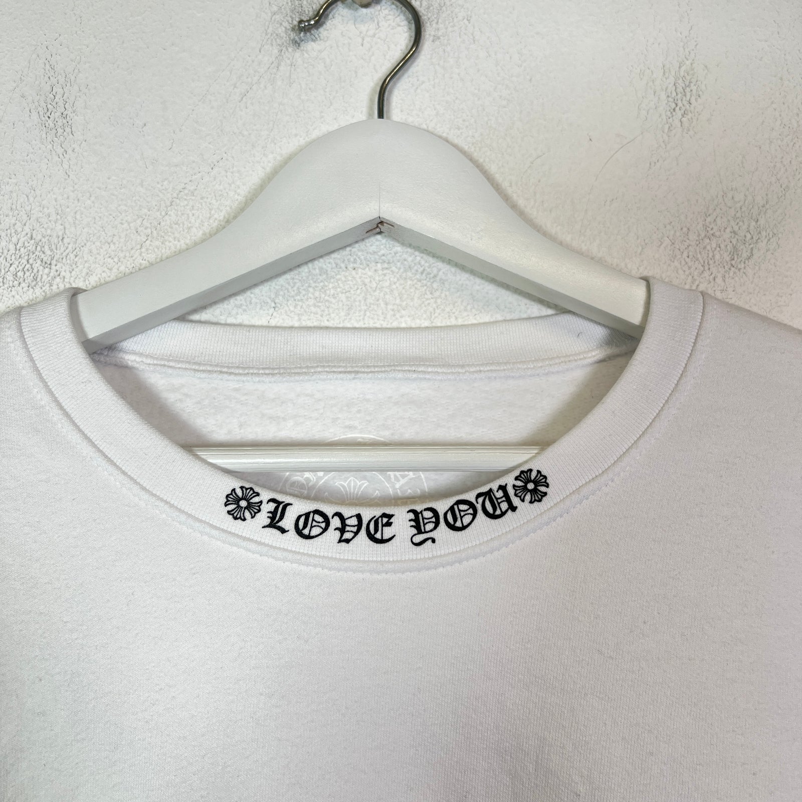 Chrome Hearts White 'Love You' Floral Crewneck Size XXL