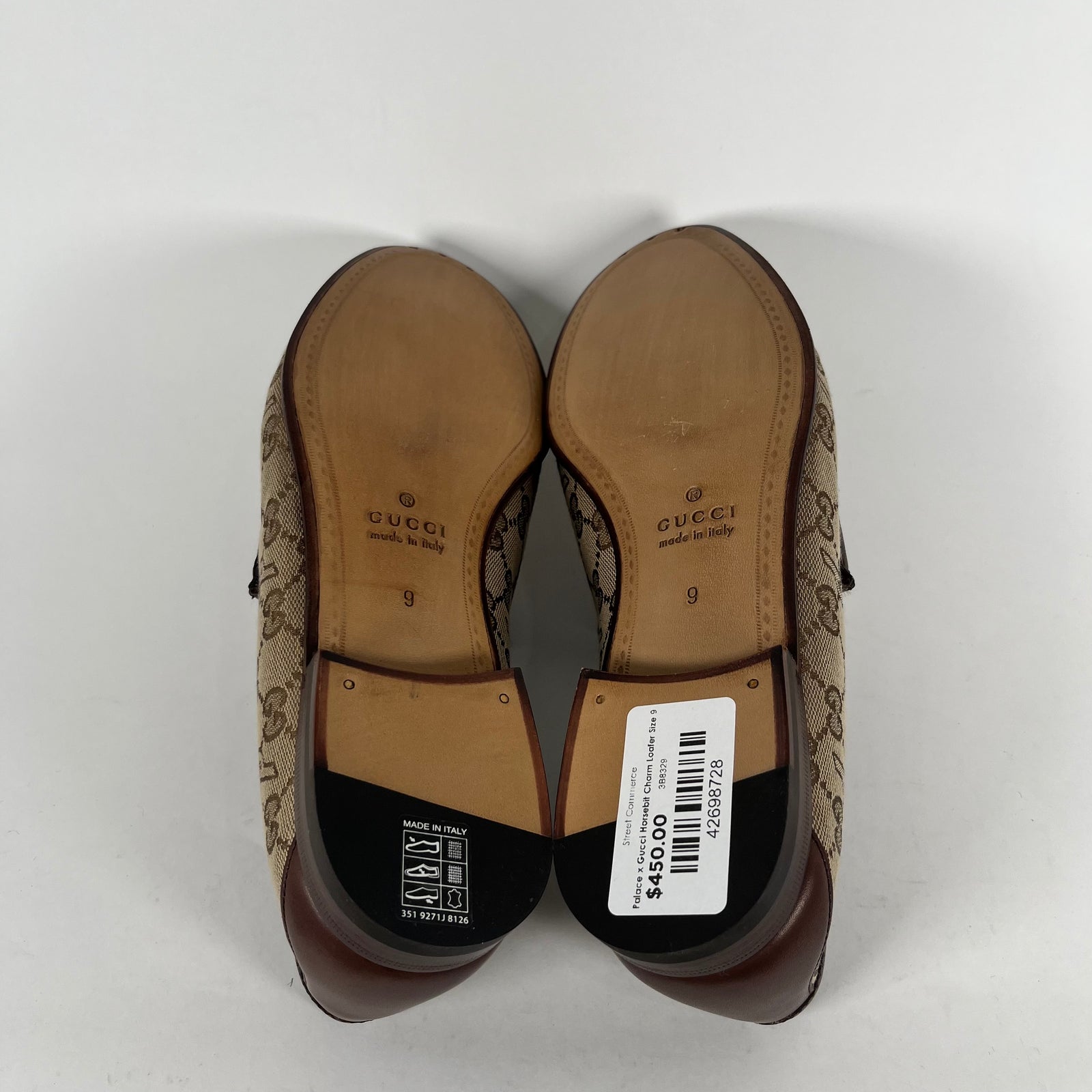 Gucci x Palace GG-P Canvas Horsebit Loafer Size 9